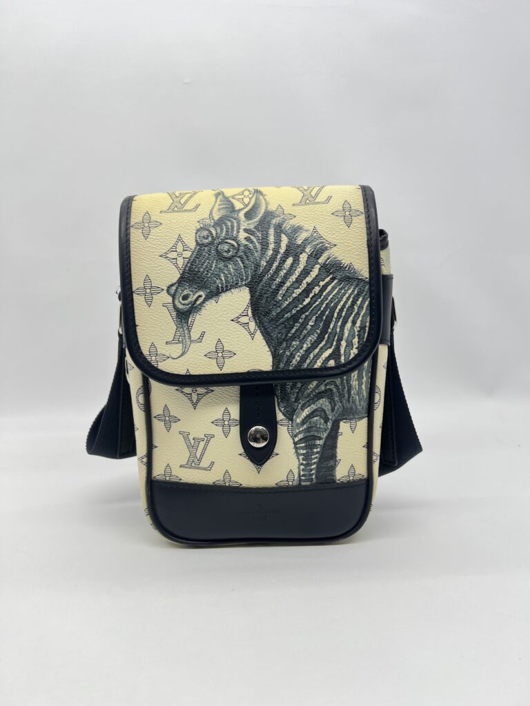 Louis Vuitton Savane Monogram Zebra Chapman White SHW