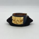 Hermes Collier De Chien Noir GHW