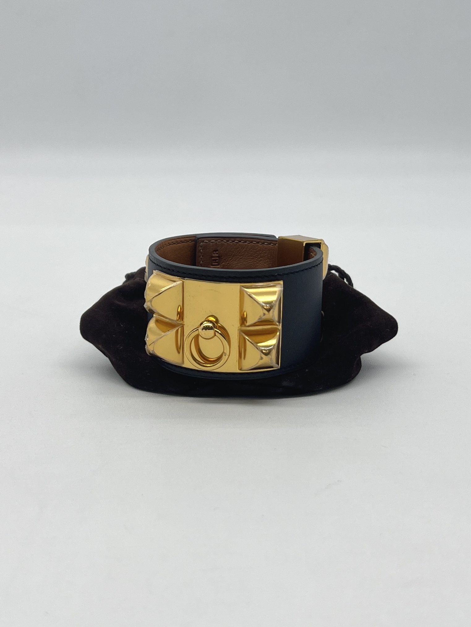 Hermes Collier De Chien Noir GHW