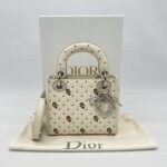 Dior Lady D Mini White Embroidered SHW