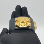 Hermes Collier De Chien Noir GHW