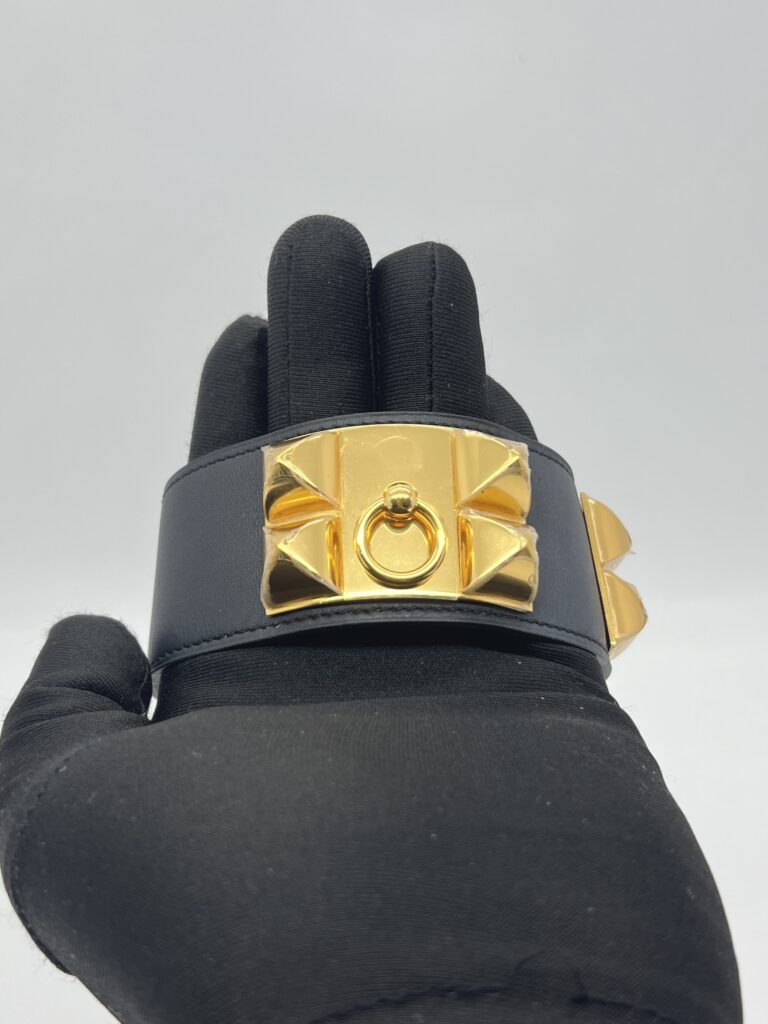 Hermes Collier De Chien Noir GHW