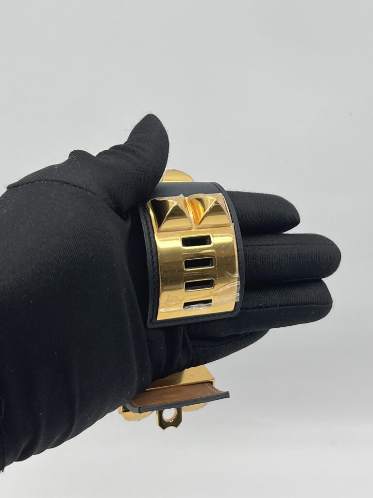 Hermes Collier De Chien Noir GHW