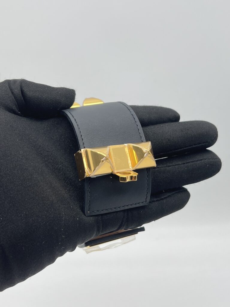 Hermes Collier De Chien Noir GHW