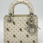 Dior Lady D Mini White Embroidered SHW