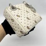 Dior Lady D Mini White Embroidered SHW