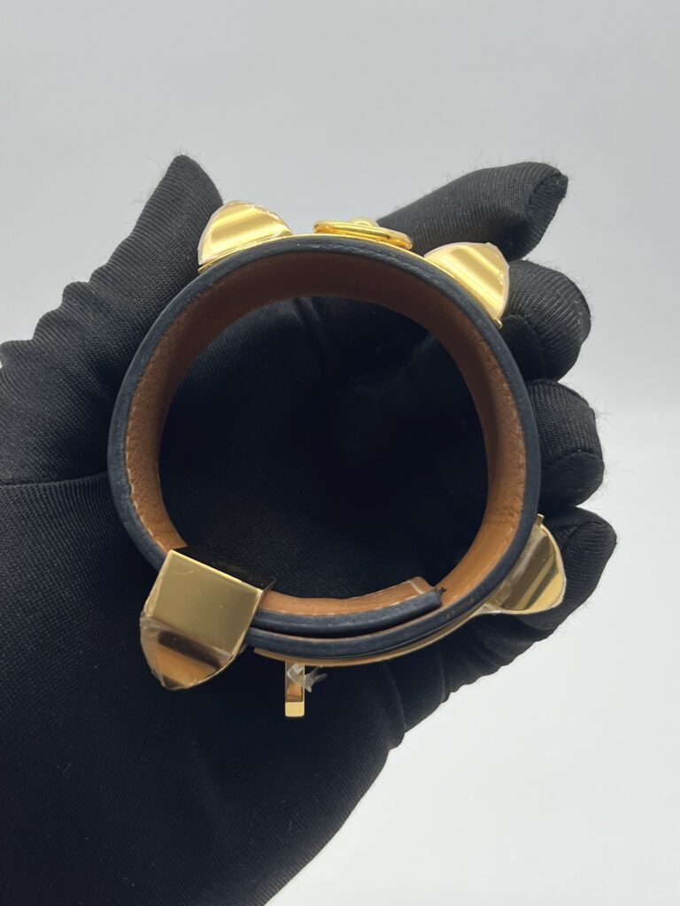 Hermes Collier De Chien Noir GHW