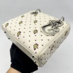 Dior Lady D Mini White Embroidered SHW