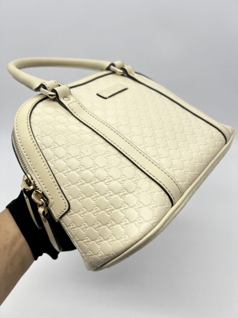 Gucci Alma Dome Microguccissima Ivory LGHW