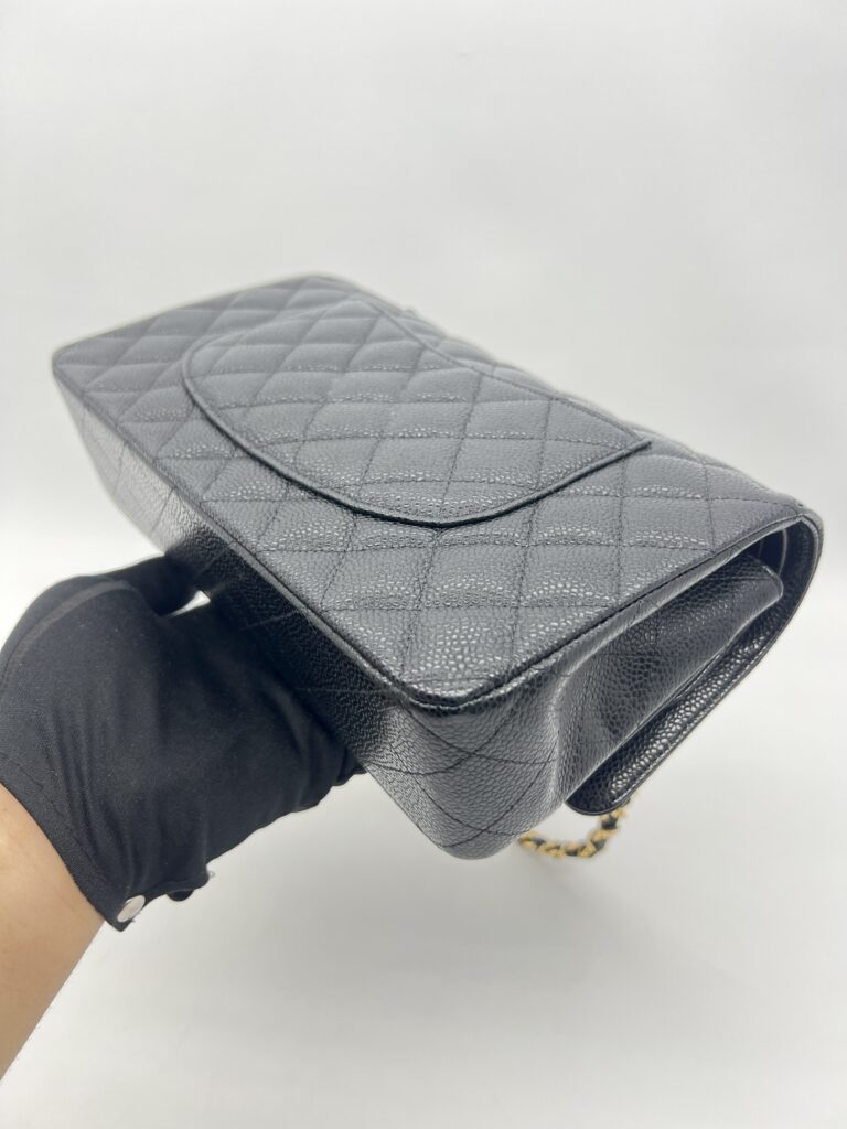 Chanel Medium Classic D Flap Caviar Black GHW