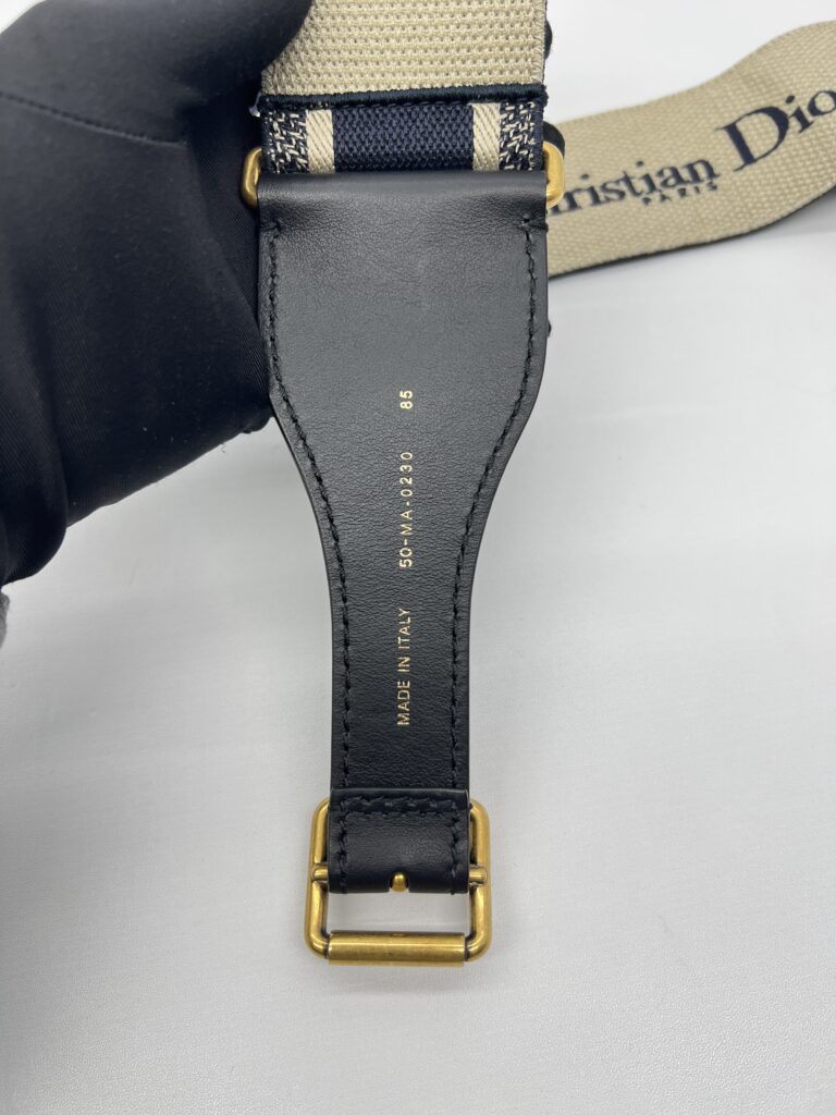 Dior Belt Embroidered Canvas Blue