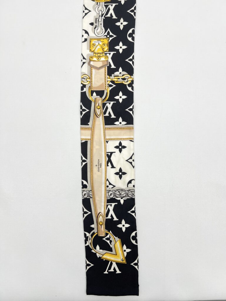 Louis Vuitton Bandeau Silk Monogram Confidential Black