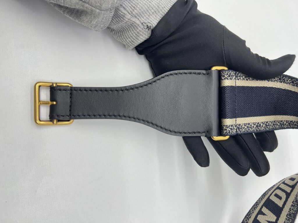 Dior Belt Embroidered Canvas Blue