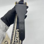 Dior Belt Embroidered Canvas Blue