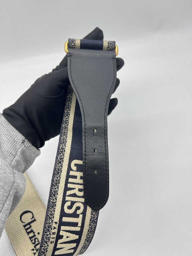 Dior Belt Embroidered Canvas Blue