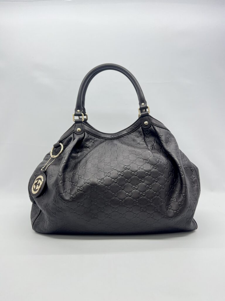 Gucci Sukey Tote Bag Guccissima Dark Brown LGHW