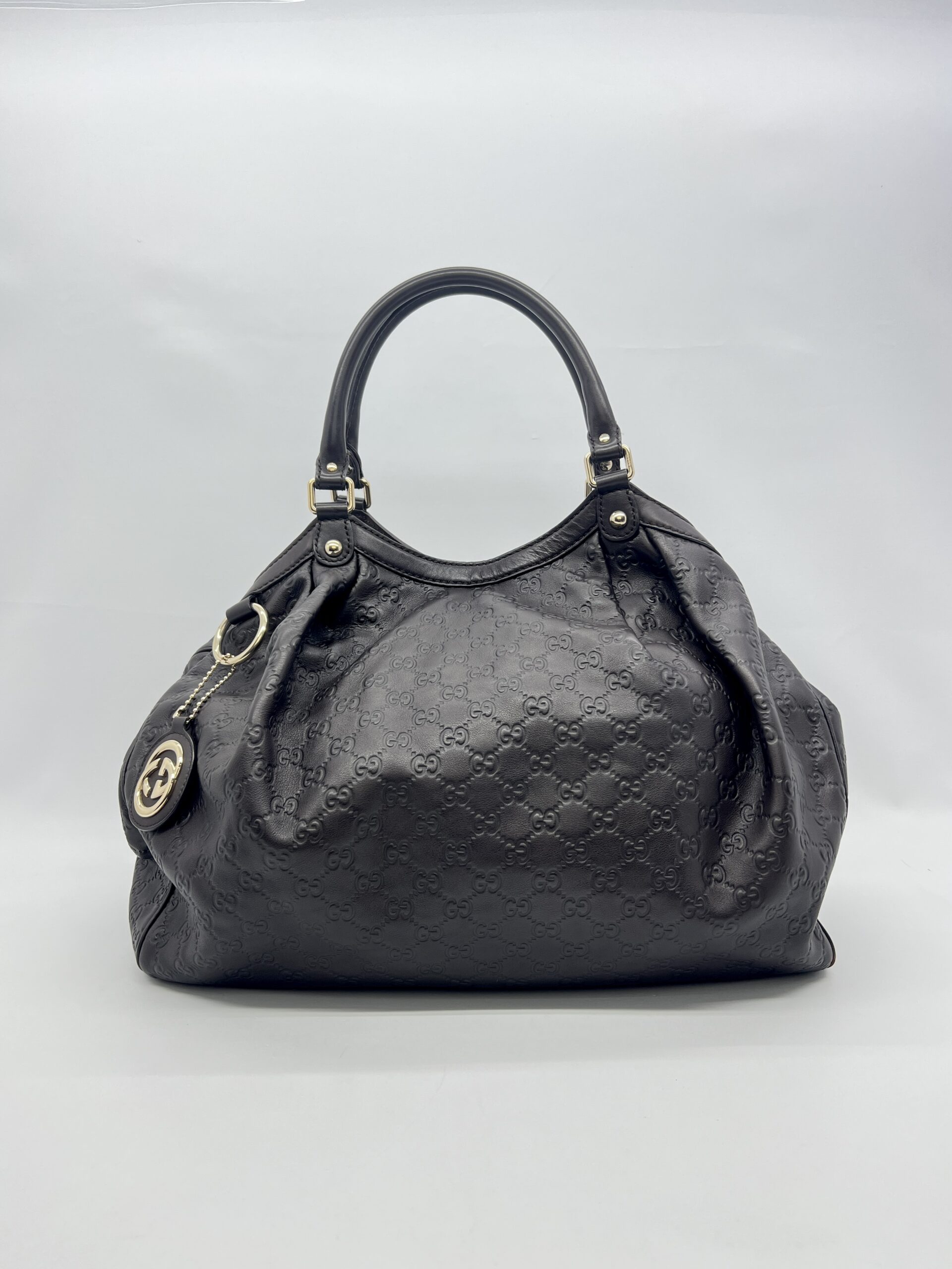 Gucci Sukey Tote Bag Guccissima Dark Brown LGHW