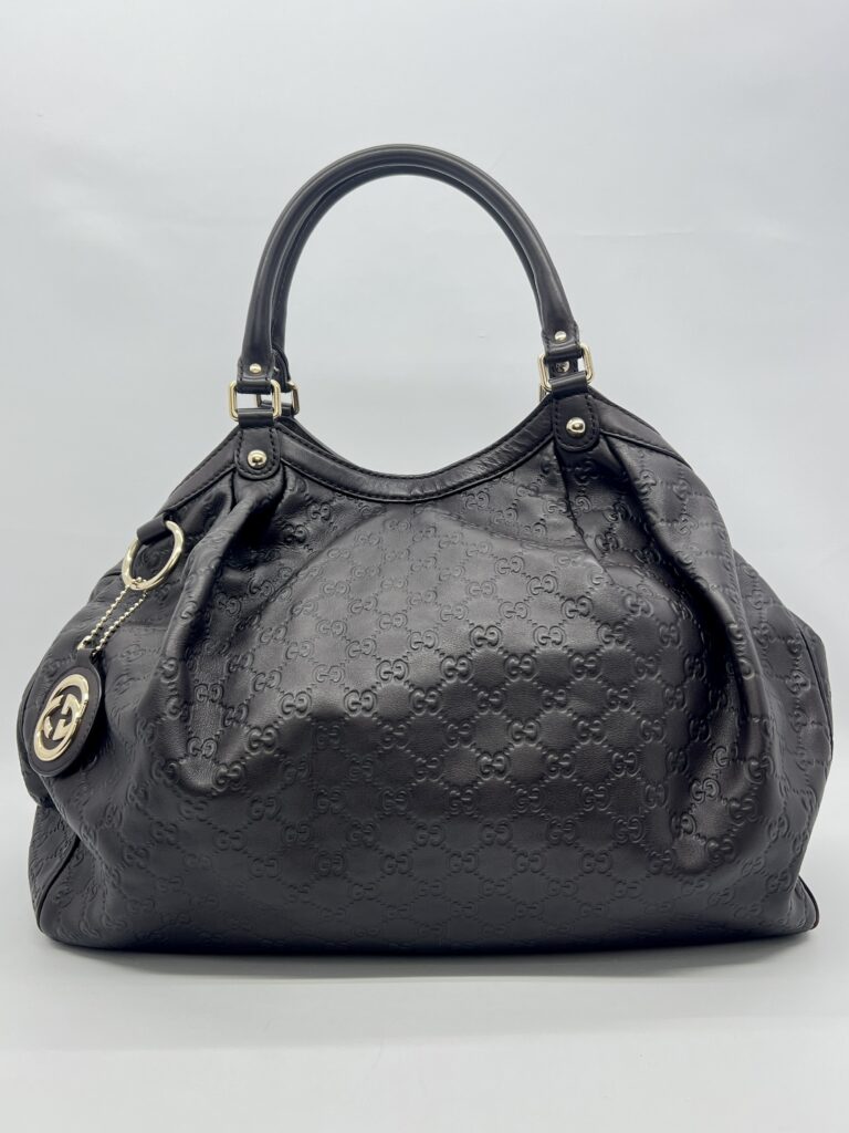 Gucci Sukey Tote Bag Guccissima Dark Brown LGHW