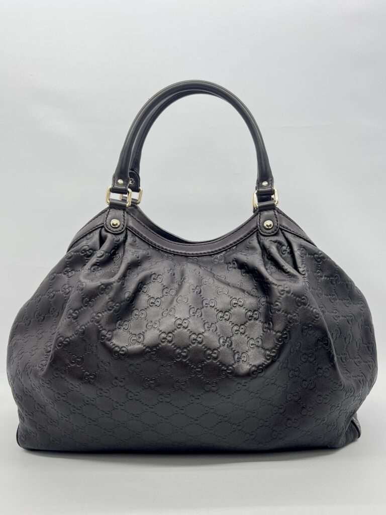 Gucci Sukey Tote Bag Guccissima Dark Brown LGHW