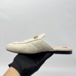 Gucci Princetown Slipper Leather White GHW