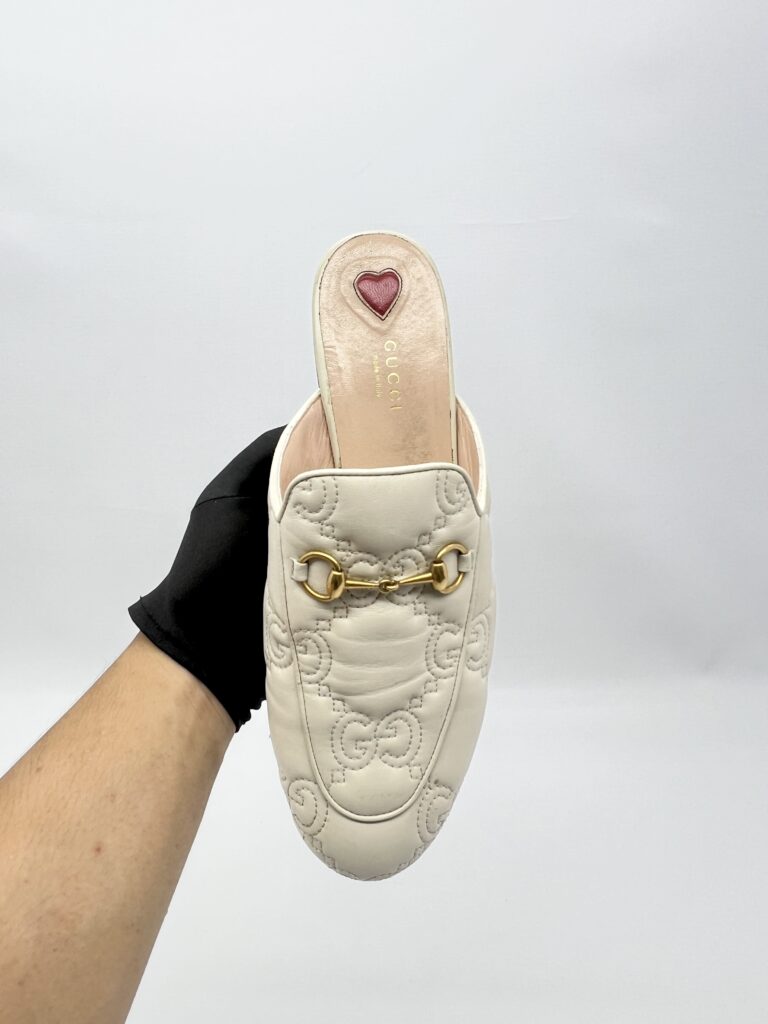 Gucci Princetown Slipper Leather White GHW