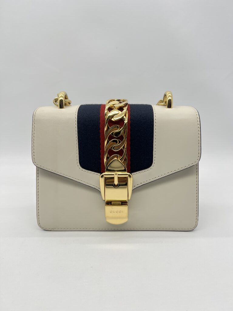 Gucci Mini Sylvie White GHW