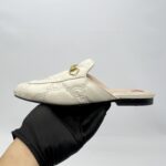 Gucci Princetown Slipper Leather White GHW