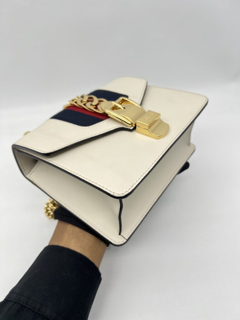 Gucci Mini Sylvie White GHW