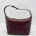 Bottega Veneta Mini Wallace Intrecciato Barolo GHW