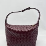 Bottega Veneta Mini Wallace Intrecciato Barolo GHW