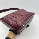 Bottega Veneta Mini Wallace Intrecciato Barolo GHW
