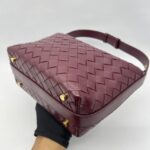 Bottega Veneta Mini Wallace Intrecciato Barolo GHW