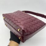 Bottega Veneta Mini Wallace Intrecciato Barolo GHW