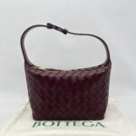 Bottega Veneta Mini Wallace Intrecciato Barolo GHW
