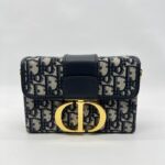 Dior  30 Montaigne Box Canvas Oblique Navy GHW