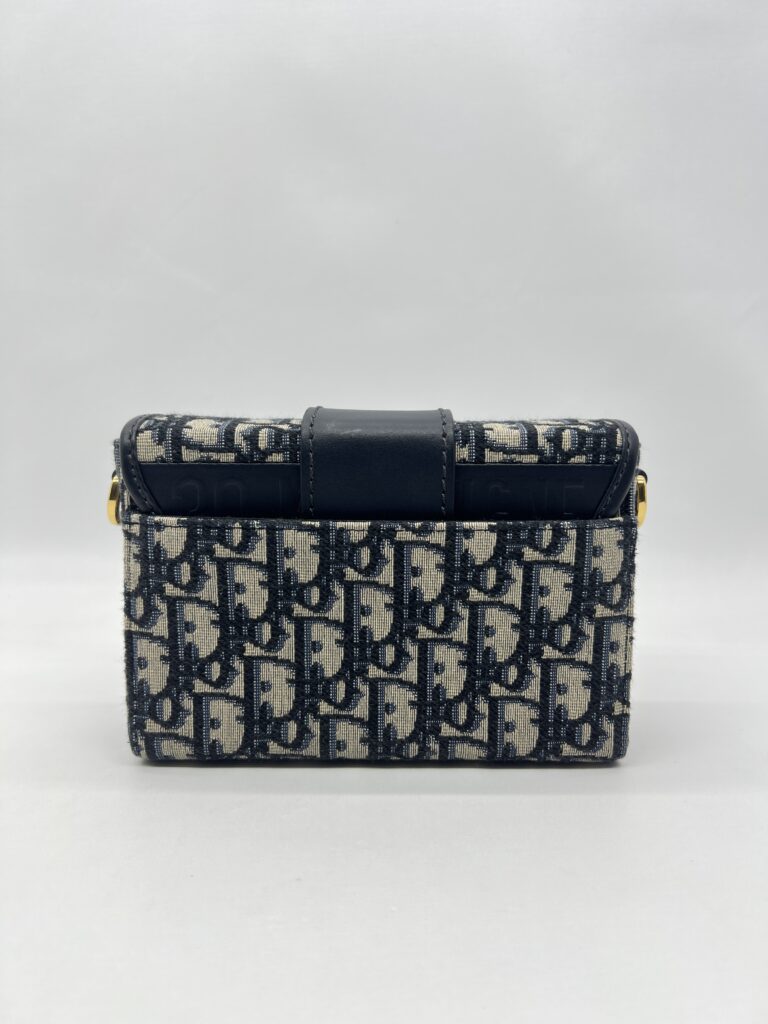 Dior  30 Montaigne Box Canvas Oblique Navy GHW