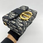 Dior  30 Montaigne Box Canvas Oblique Navy GHW