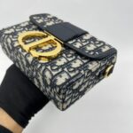 Dior  30 Montaigne Box Canvas Oblique Navy GHW