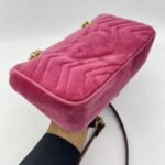 Gucci Marmont Mini Velvet Pink GHW