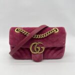 Gucci Marmont Mini Velvet Pink GHW