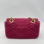 Gucci Marmont Mini Velvet Pink GHW