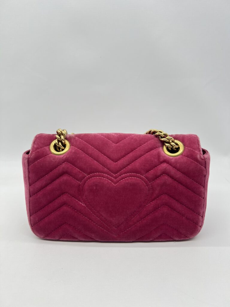 Gucci Marmont Mini Velvet Pink GHW