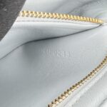 Celine Triomp Besace Clea Bag Shiny Calfskin Light  Grey GHW