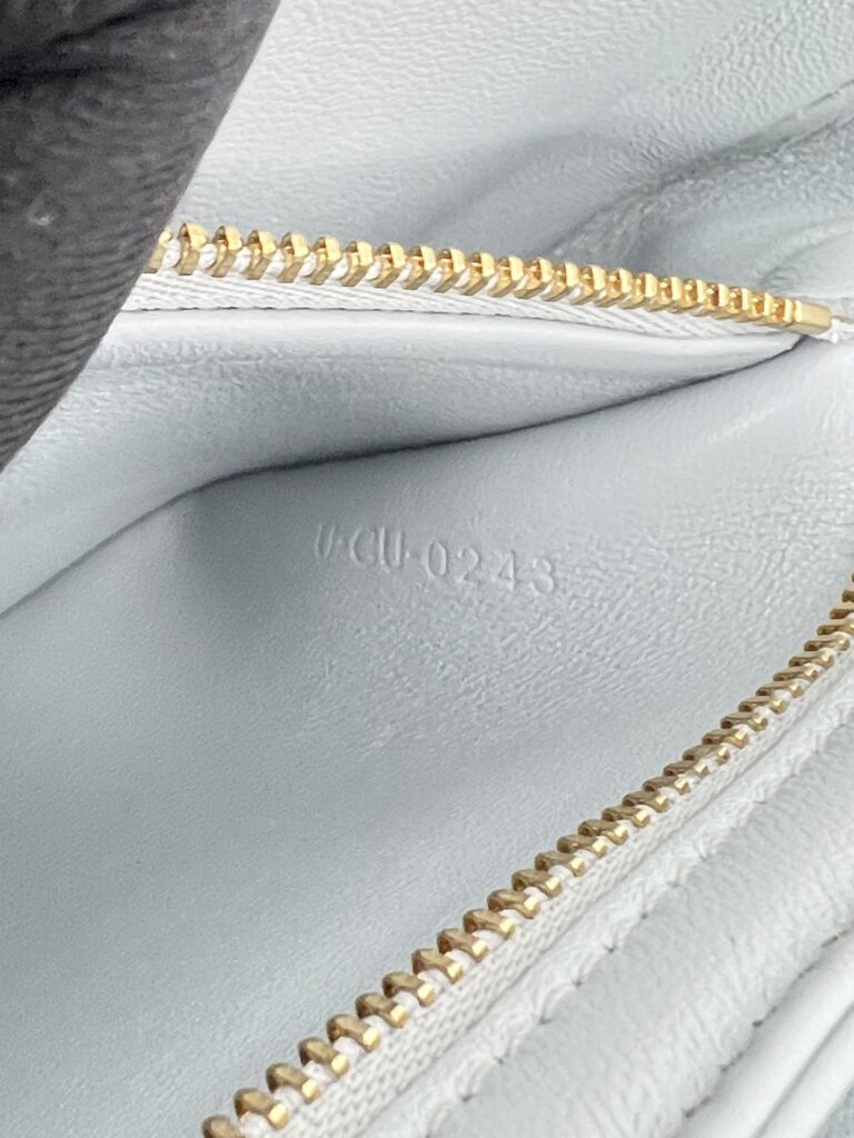 Celine Triomp Besace Clea Bag Shiny Calfskin Light  Grey GHW