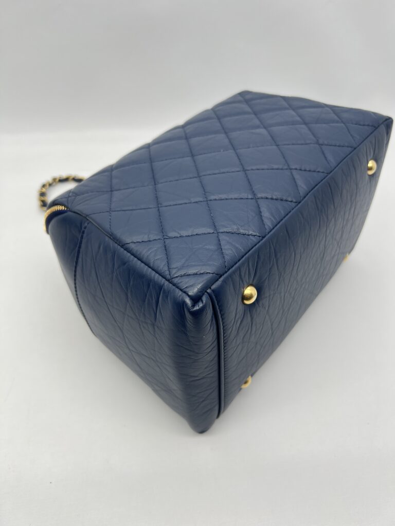 Chanel Bowling Bag Blue Navy GHW
