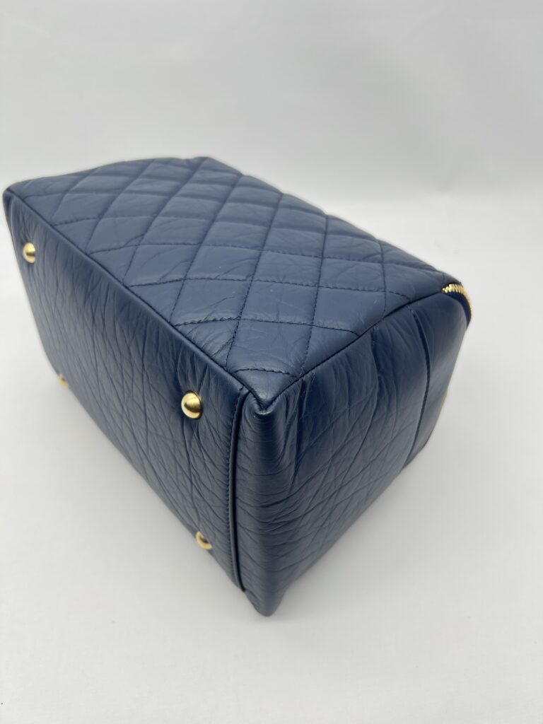 Chanel Bowling Bag Blue Navy GHW