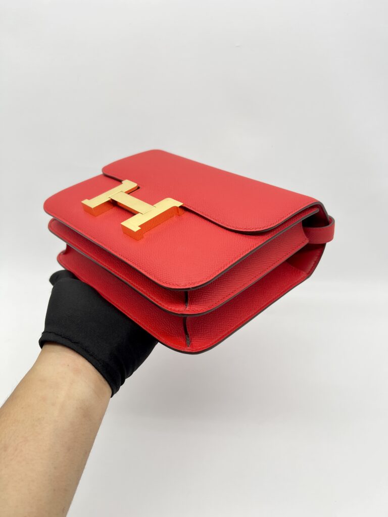 Hermes Constance 24 Epsom Rouge De Coeur GHW