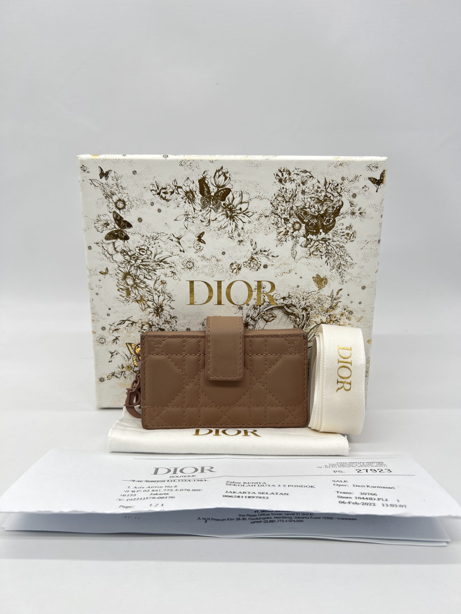 Dior Lady Dior Jasmine Card So Nude
