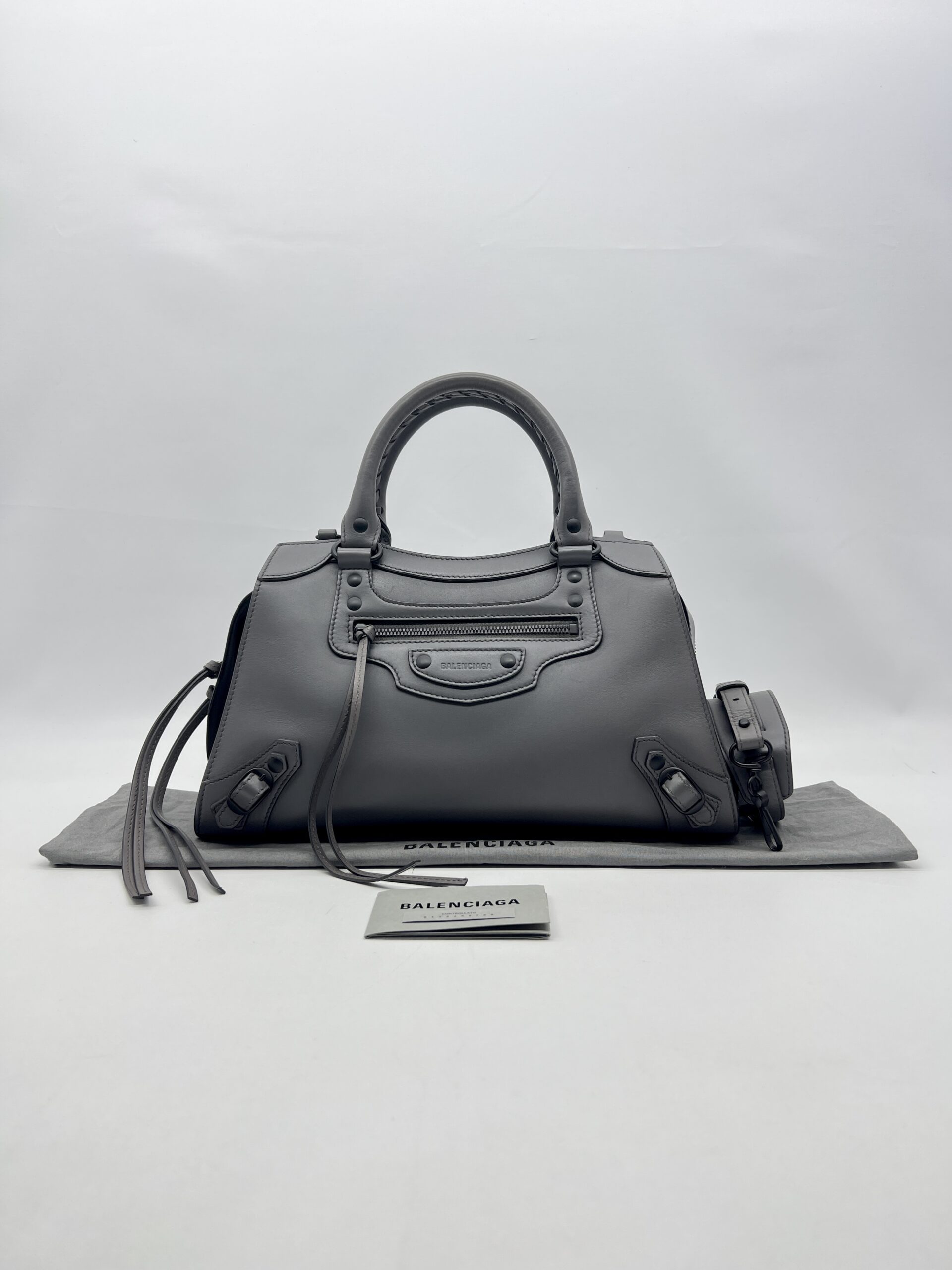Balenciaga Neo Classic Small Grey Calf BHW