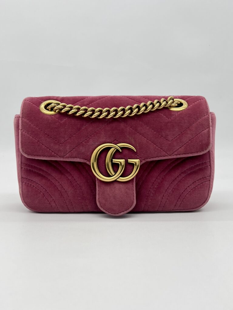 Gucci Marmont Mini Pink Velvet  GHW